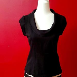 White House Black Market knit black top. Size S